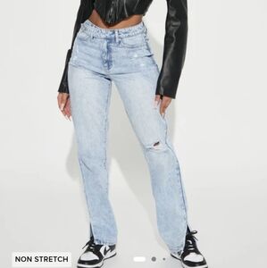 Classic Light Blue Straight Leg Jeans